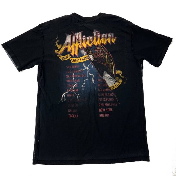 Affliction reversible Vintage Goth Concert T-Shirt Mens L - Picture 5 of 5